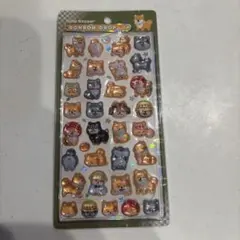 ボンボンドロップシール 和柄　柴犬