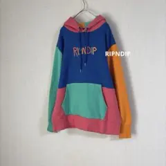 RIPNDIP カラフル ロゴ パーカー トレーナー スウェット 裏起毛 配色