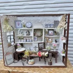 ミニチュアドールハウス♡完成品 小さなお花屋さん フラワーショップ