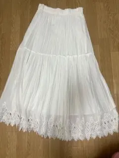 ZARA フレアスカート ホワイト Mサイズのサムネイル