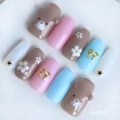 【現品】ワンホン 韓国 フレンチガーリー ちゅるん うるうる くま フラワー