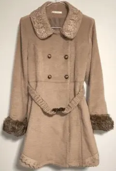 axes femme アクシーズファム ドレスコート ベージュ Ｌ 美品