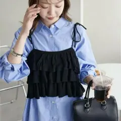 DISCOAT ディスコート フリル ニット ビスチェ