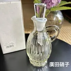 【未使用レア！】廣田硝子 大正浪漫硝子 ドレッシング 醤油差し　古代色　擦り口のサムネイル