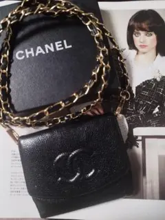 シャネル　折り財布