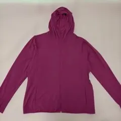 ユニクロ　UVカット ジップアップ パーカー 指穴付き ピンクのサムネイル