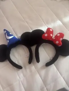 ミッキー・ミニー 耳カチューシャ 2点セット