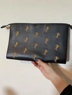 クロエ シーバイクロエ クラッチバッグ 刺繍 馬のサムネイル