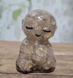 ゴールドルチルクォーツのまどろむ仏様形オルゴナイト☆ - メルカリ