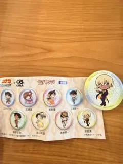 名探偵コナン 缶バッジ 1つ　安室透　くら寿司　びっくらポン