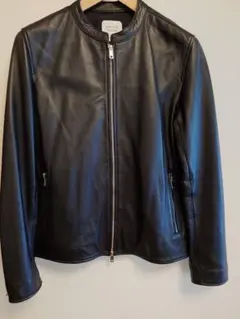 UNITED TOKYO ブラックレザーシングルライダースジャケット サイズ2