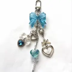 3月まで青色ビーズキーホルダーストラップチャームコレクトブックy2k韓国kpop