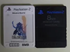 PS2プレステ２メモリーカード8MB２枚SONYソニーHORIホリマジックゲート