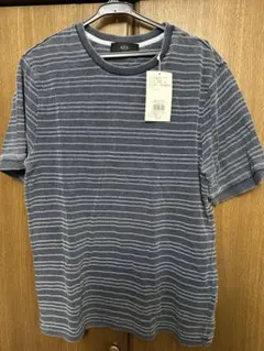 【未使用品】AZUL by moussy ネイビー ストライプ Tシャツ M