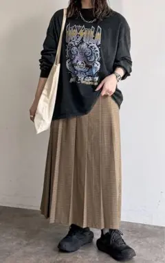 CPCM チェックプリーツスカート