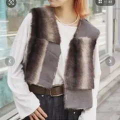 新品　etsintaエシンタ　リメイクファーベスト　チャオパニックティピー