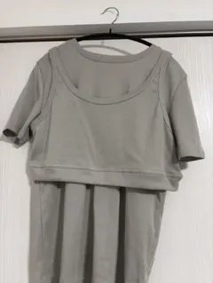 2025/12/16まで値下げ #グレー レイヤード 半袖Tシャツ