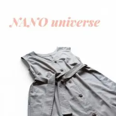​ナノユニバース リネン混前後2wayワンピース ジレ ベージュ Fのサムネイル
