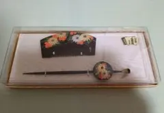 本蒔繪 花繪百番 桃山調 簪・櫛セット 純金使用 日本製 寿舟 かんざし