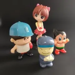 【レトロ・希少】フィギュア4点セットQposket・ナショナル坊や・鉄腕アトム他