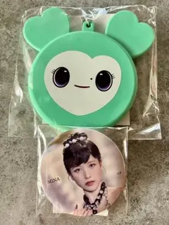 新品 TWICE LOVELYS MISAMO ミナ 缶バッチケースキーホルダー
