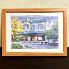 聖地巡礼絵画⑥ シン・エヴァンゲリオン「宇部新川駅」額装品 寸法33