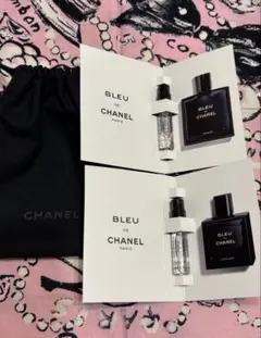CHANEL★ブルードゥシャネルパルファムサンプル2個セット　ポーチ付きのサムネイル