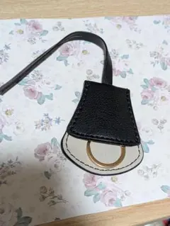 レザー キーリング ブラックのサムネイル