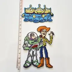 2枚セット☆ワッペン トイストーリー ウッディ バズライトイヤー エイリアン
