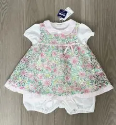 【新品】センスオブワンダー　フラワーレースエプロン付きショートオール　セレモニー