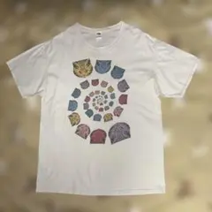 フルーツオブザルーム・猫ちゃん・スパイラル・プリントTシャツ・Lサイズ
