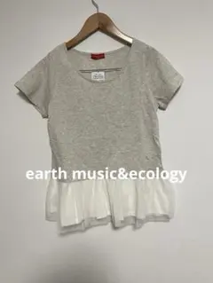 未使用タグ付き　earth　アース　レディース　フリルチュール　半袖　Ｆ