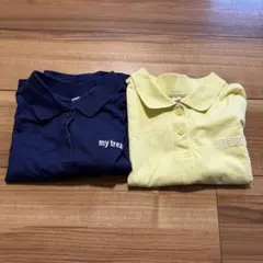 2025年 GU 短丈デザイン　襟付き　ポロシャツ140cm