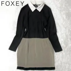 長袖ニットワンピース