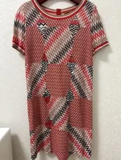 MISSONI ミッソーニ 半袖ニットワンピース　レッドのサムネイル