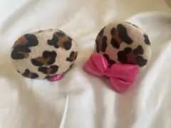 ヒョウ柄 ミニーちゃん ヘアピン