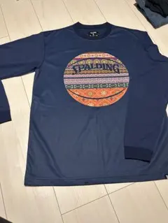 SPALDING 長袖プラクティスシャツ ネイビー Mサイズのサムネイル