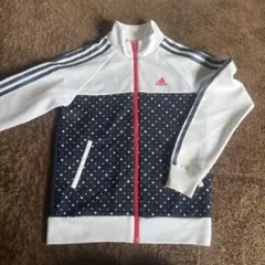 adidas トラックジャケット　ジャージ　ドット柄　150