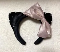 ユニバUSJ ハローキティ カチューシャ ベロア パール