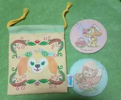 【送料込】ディズニー　シー　限定　ダッフィーフレンズ　20周年　巾着　コースター