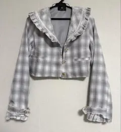 【装飾破損】ROJITA セーラーショート衿ジャケット グレー