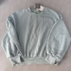新品 ジーユー ライトブルーバルーンスリーブトレーナー130