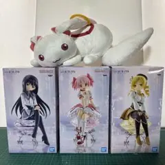 魔法少女まどか☆マギカ フィギュア3種＋キュゥべえぬいぐるみ