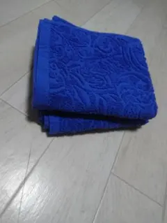 青いフェイスタオル2枚セット