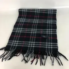 Burberry バーバリー マフラーチェック ネイビー 紺 ヴィンテージのサムネイル