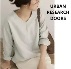 URBAN RESEARCH DOORS リネンバックタックプルオーバー