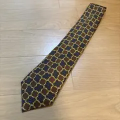 CELINE セリーヌ ネクタイ チェーン柄 ブラウン