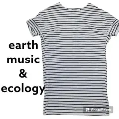 earth music&ecology  半袖　ボーダーワンピース