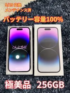 極美品 iPhone 14 Pro 256GB バッテリー100% オマケ付き
