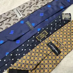【格安★】ネクタイ  ブランド  まとめ売り  4本 セット メンズ シルク